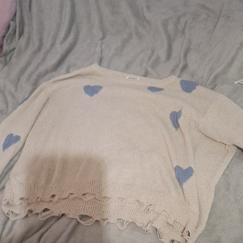 ADORA Blue Heart Sweater